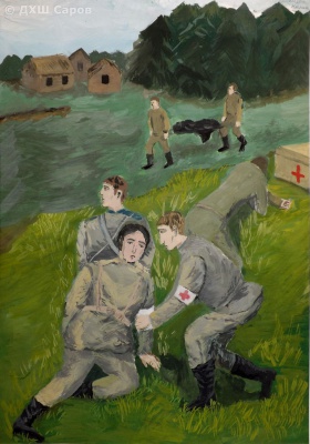 Раненый боец - Грошева Мария, 13 лет.JPG